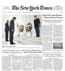 The New York Times Cover 2016.12.28