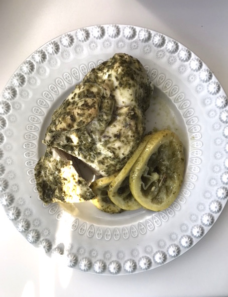 Private: Roasted Chicken Breast with Pesto by Andrea Cañas Nutrition Coach — Delicious & Sons