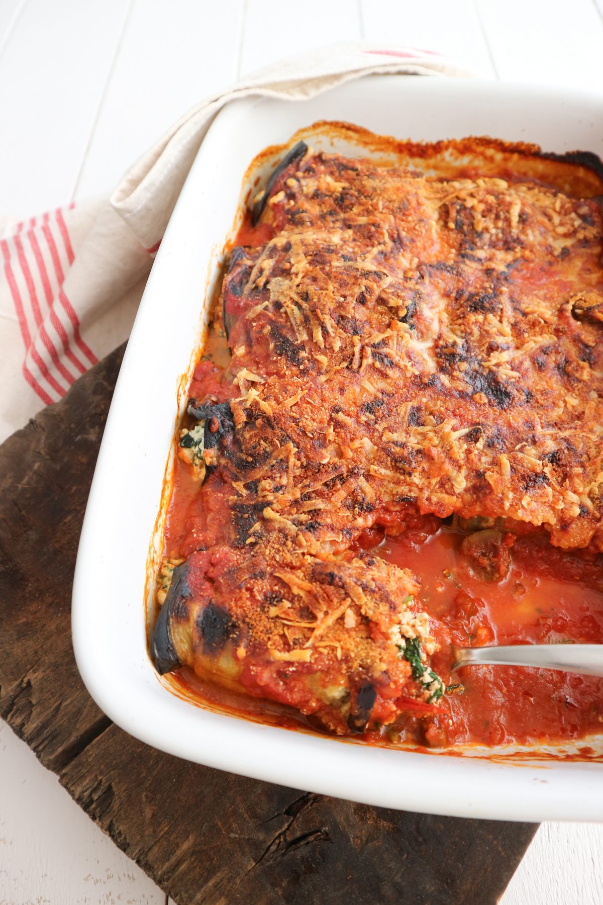Eggplant Wraps Stuffed with Ricotta and Spinach by Cristina Ferrer