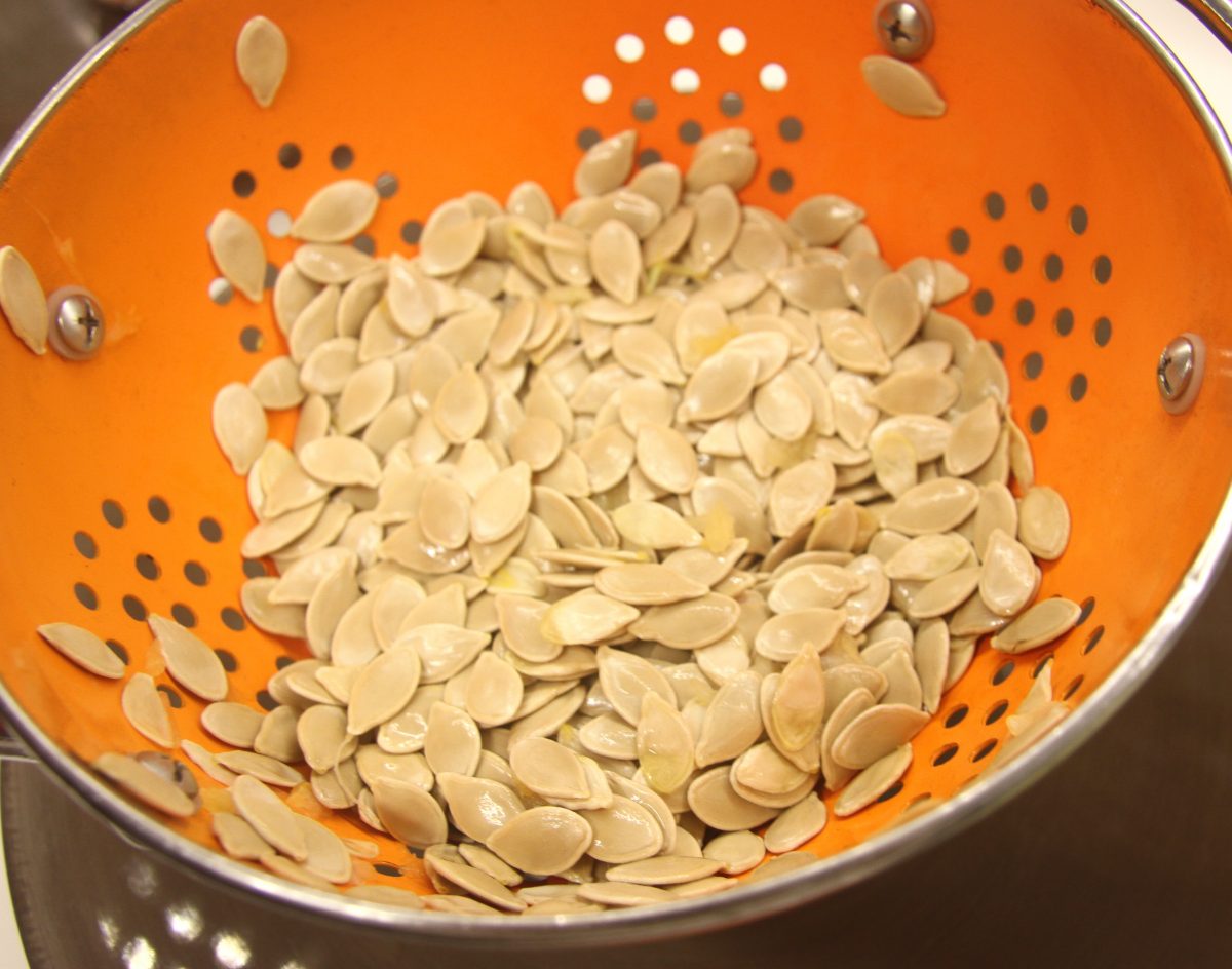 Roasted Pumpkin Seeds for Halloween with Organic Aioli with Basil and Lemon — Delicious & Sons