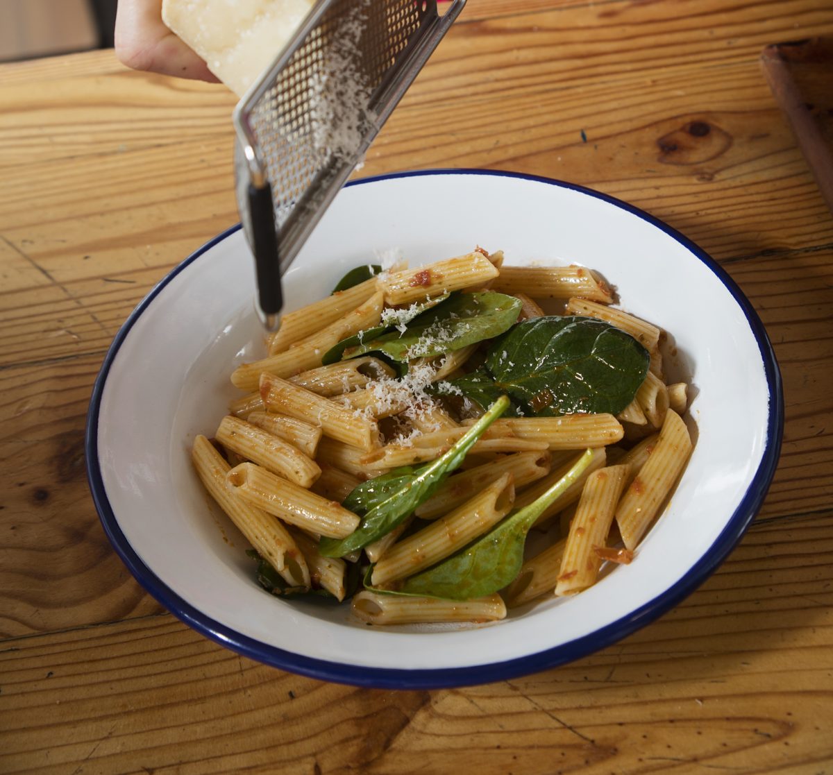 Quinoa Pasta with Pesto Rosso & Spinach — Delicious & Sons