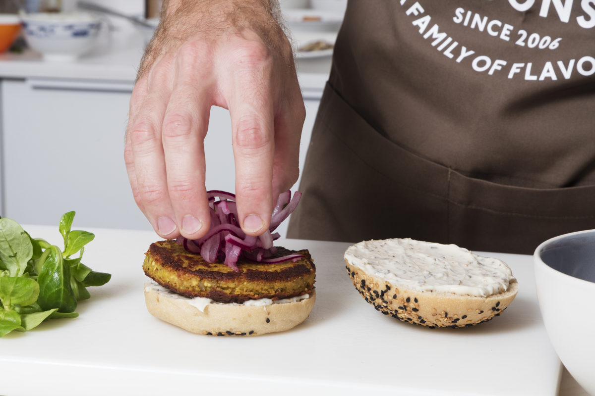 Lentil Burger with Aioli of Basil & Lemon by Sergi Ferrer — Delicious & Sons