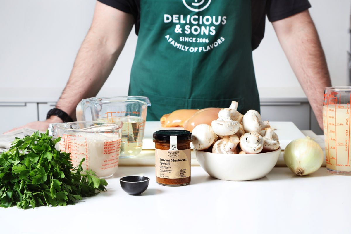Chicken with Porcini Mushroom Spread and Mushrooms by Alberto Rey — Delicious & Sons