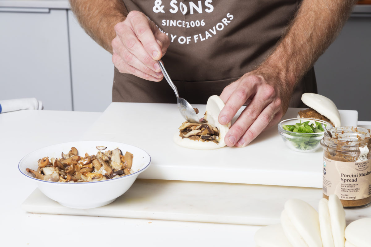 Wild Mushroom Bao with Porcini Mushroom Spread — Delicious & Sons