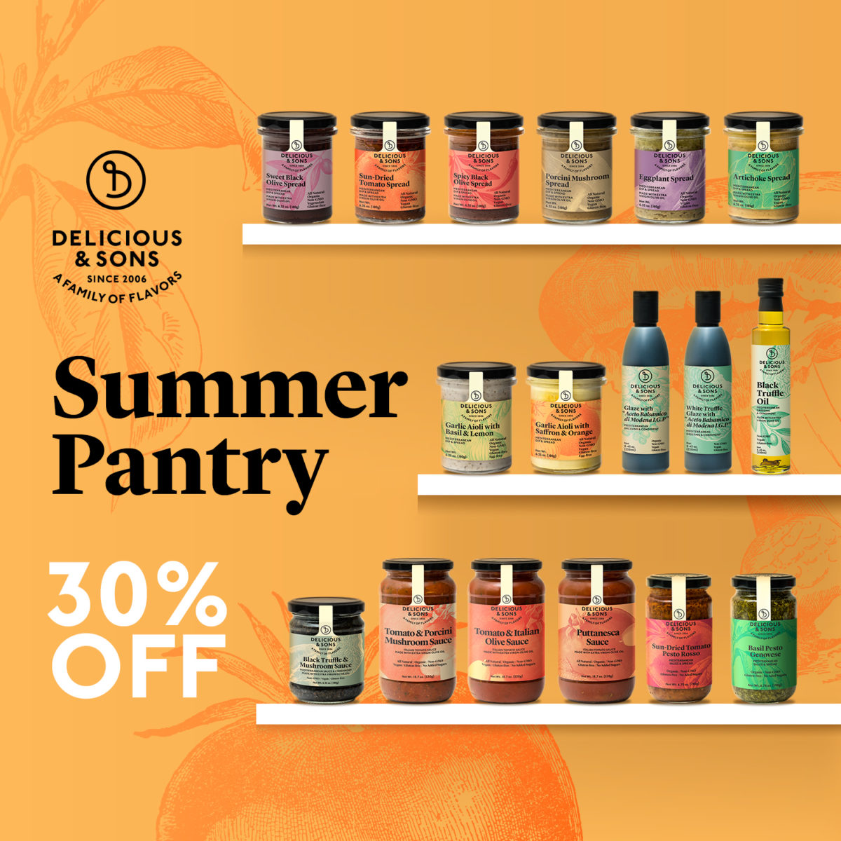 Stock Your Summer Pantry – 30% discount — Delicious & Sons