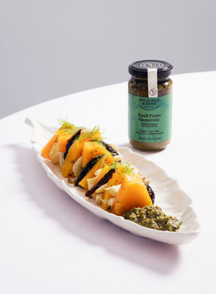 Roasted-Squash-with-Organic-Pesto