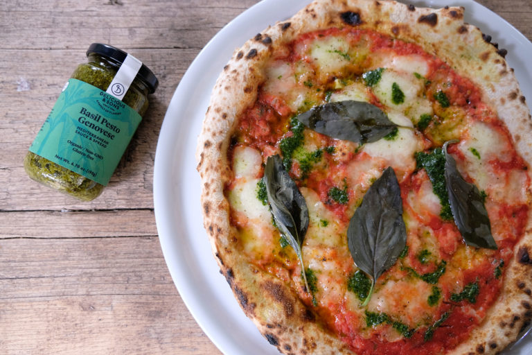 Pizza Margherita with Pesto Genovese by Ricky Mandle — Delicious & Sons