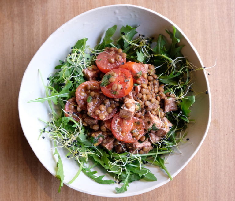 Lentil Salad with Tofu in Olive Spread by Alf Mota — Delicious & Sons