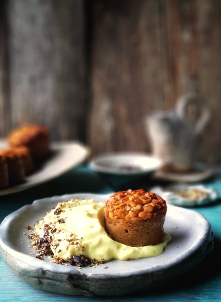 muffins-de-lentejas-rojas-con-espuma-de-coco