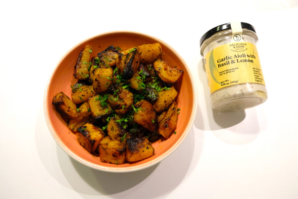 Baked Basil & Lemon Aioli Fries by Mónica Navarro