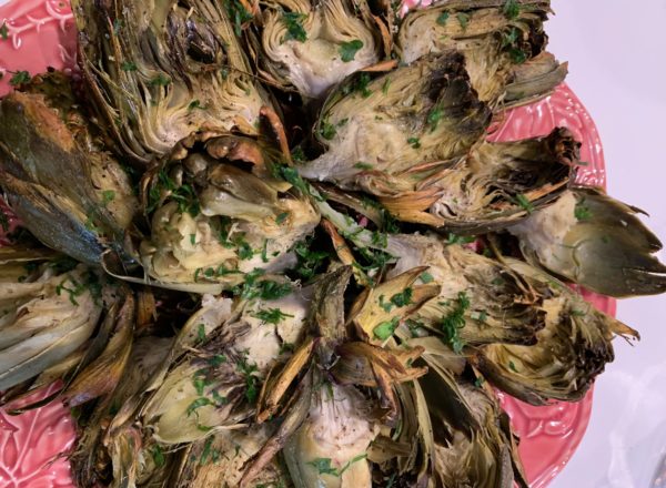 Roasted-artichokes