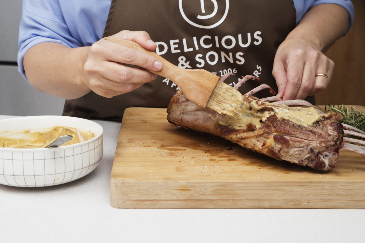 Basil Aioli Roasted Rack of Lamb by Bárbara Bruno — Delicious & Sons