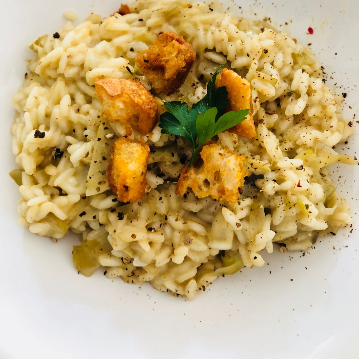 Black Truffle Risotto with Champagne by Ricky Mandle