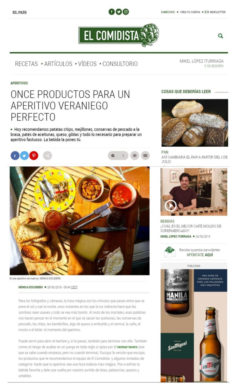 El Comidista Junio 2018