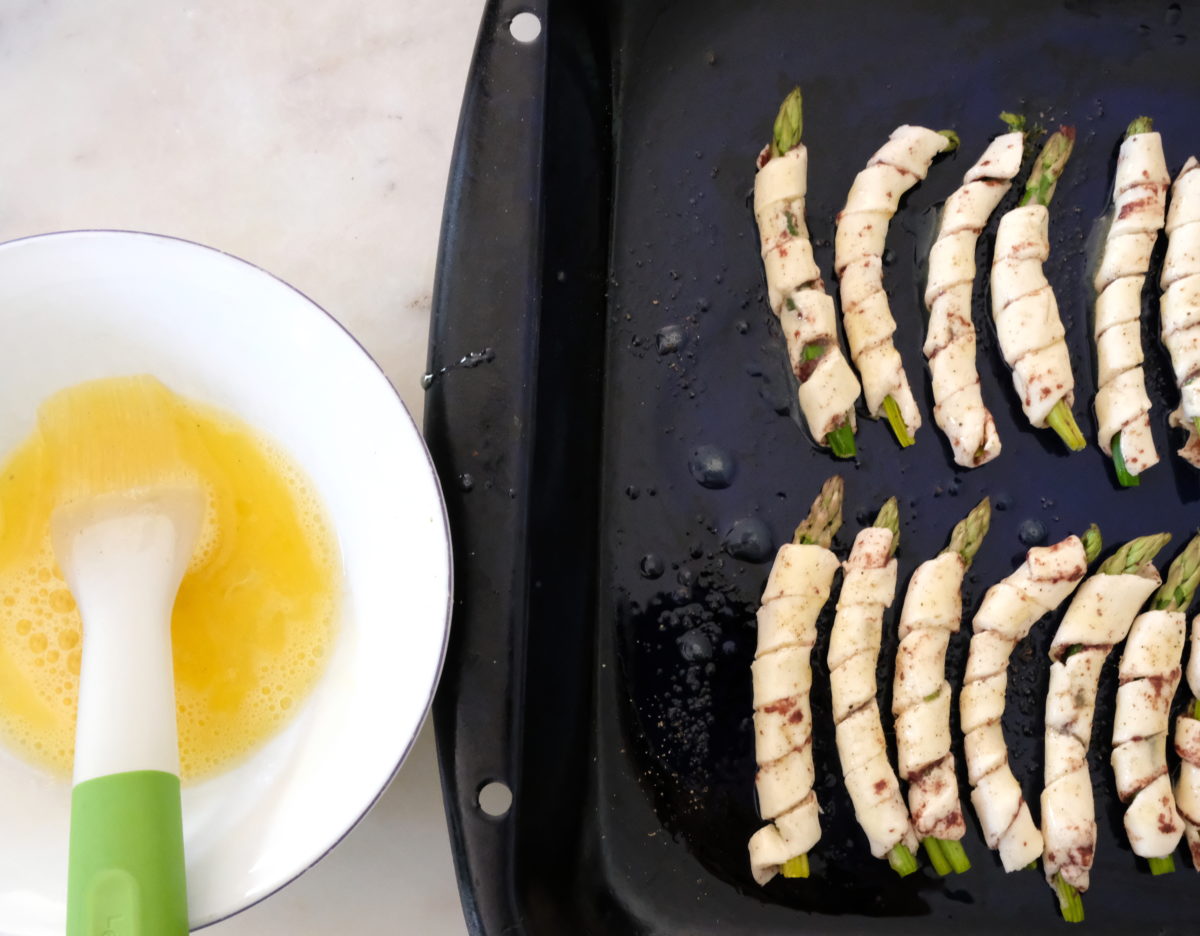 Asparagus in Puff Pastry with Spicy Olive Tapenade by Olivia Mandle — Delicious & Sons