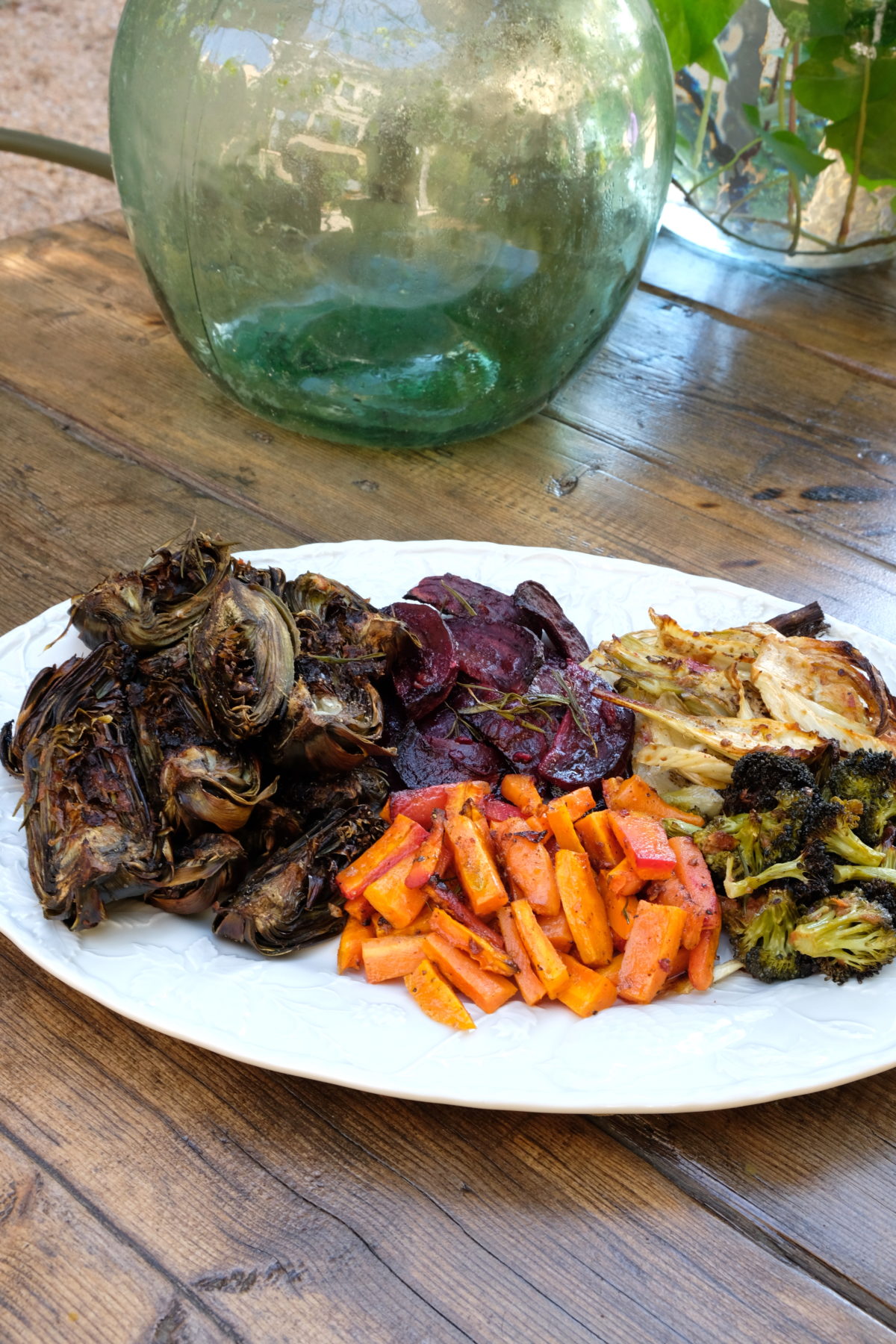 Roasted Vegetables with Pesto Rosso & Aioli
