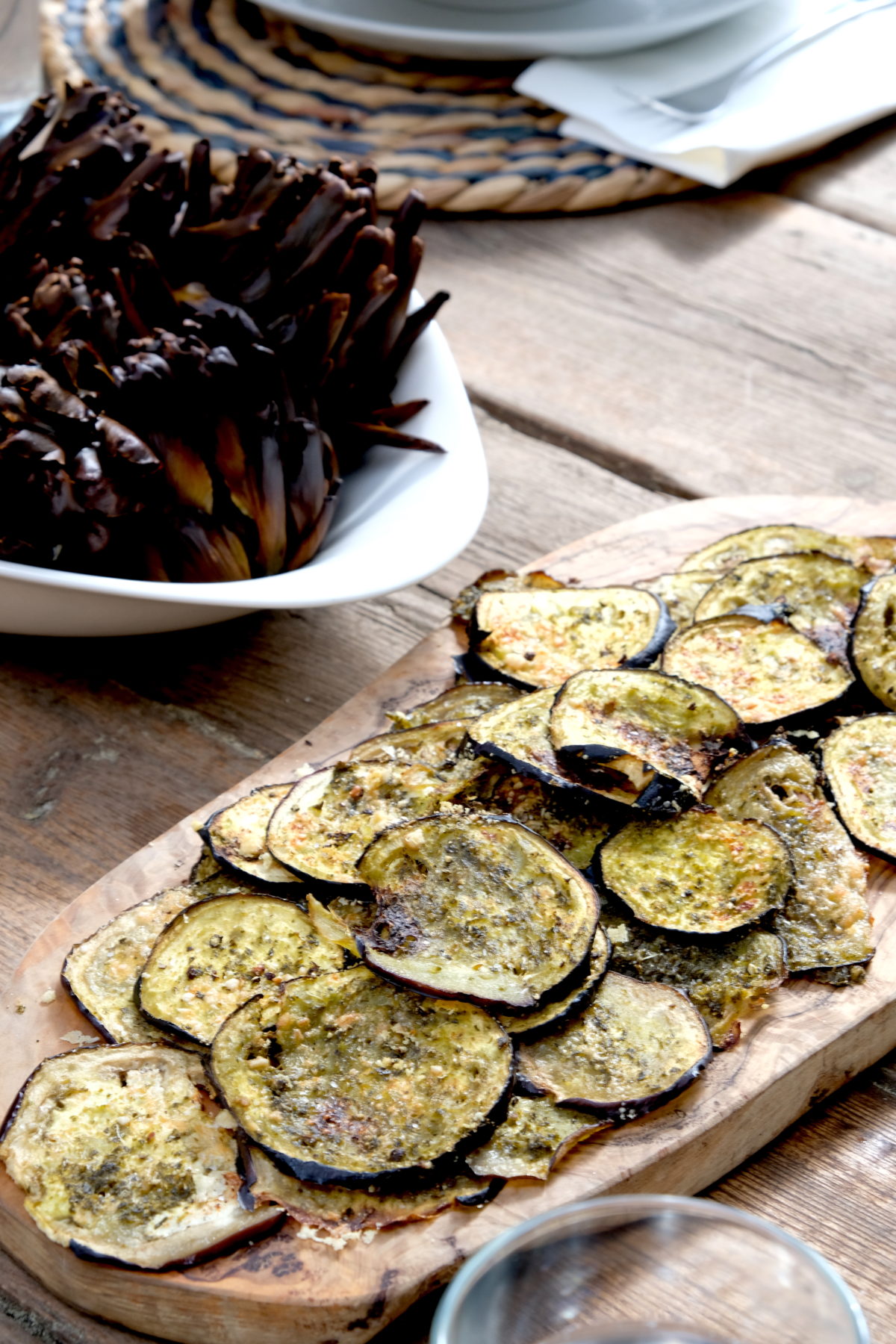 Eggplant Pesto Crisps — Delicious & Sons