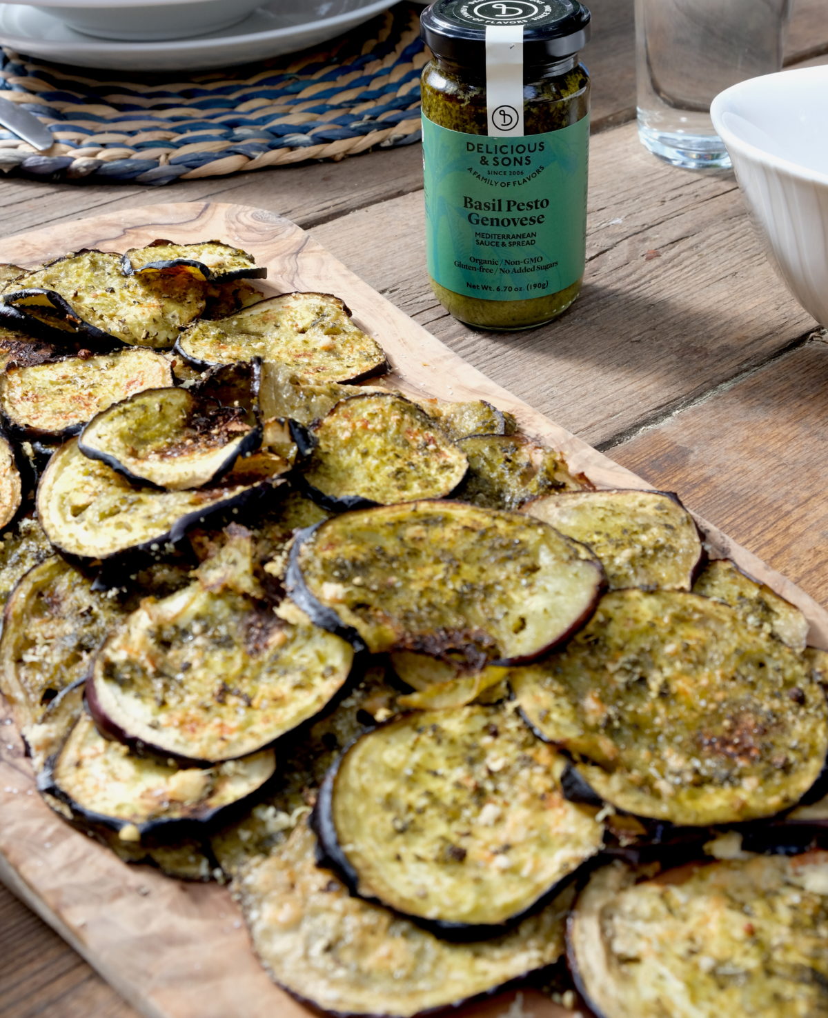 Chips de Berenjena & Pesto Delicious & Sons