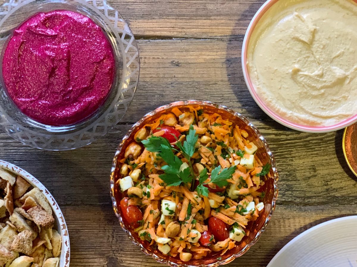 Carrot Feta Cheese Olive Tapenade Salad