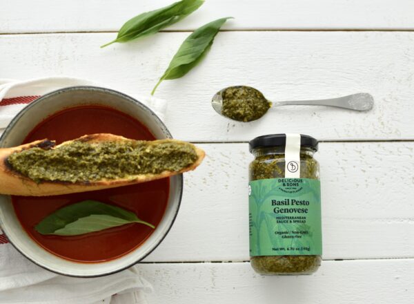 Tomato Soup with Basil Pesto